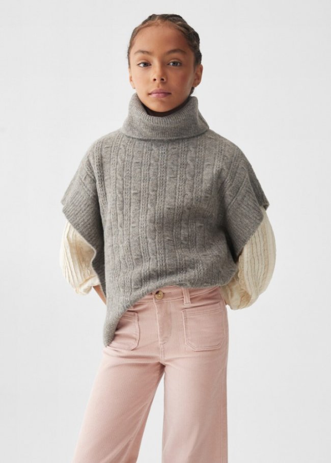 Mango Pantalón pana culotte - Rosa pastel