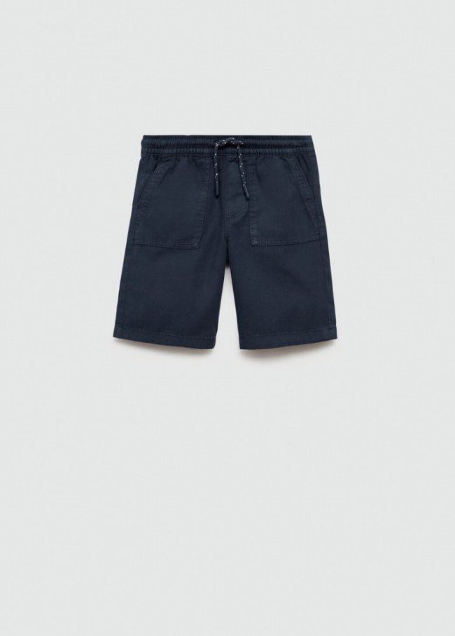 Mango Bermudas cintura elástica - Azul marino oscuro