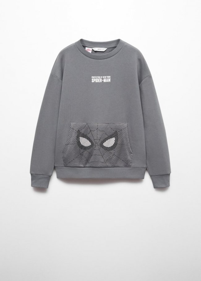 Mango Sudadera Spider-Man - Gris
