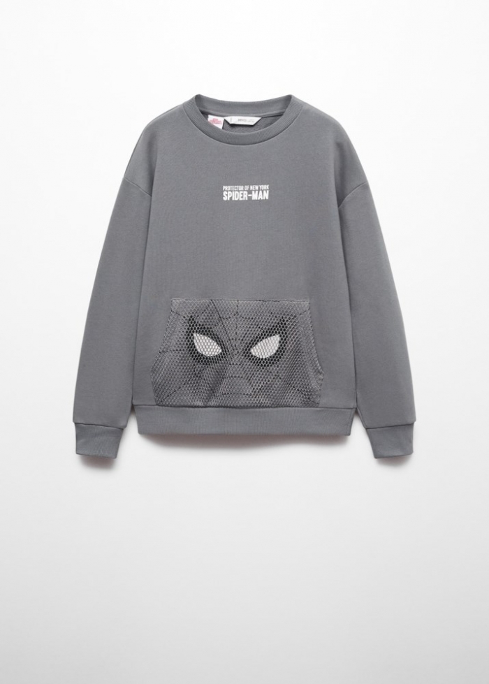 Mango Sudadera Spider-Man - Gris