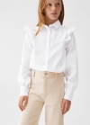 Mango Jeans culotte bajo deshilachado - Arena