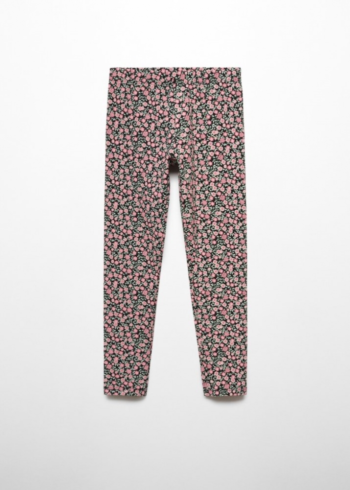 Mango Leggings algodón estampados - Morado