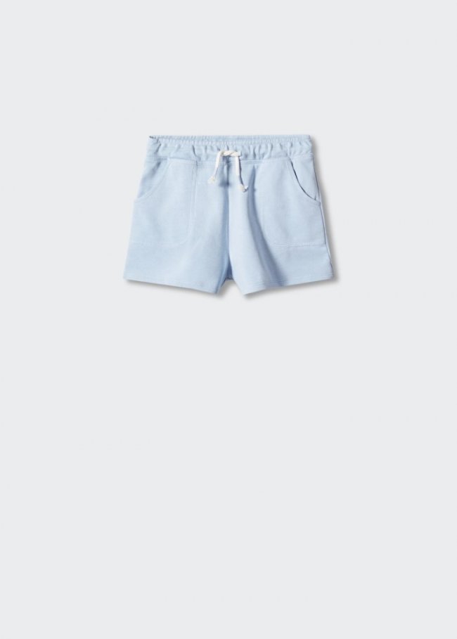 Mango Short jogger algodón - Azul