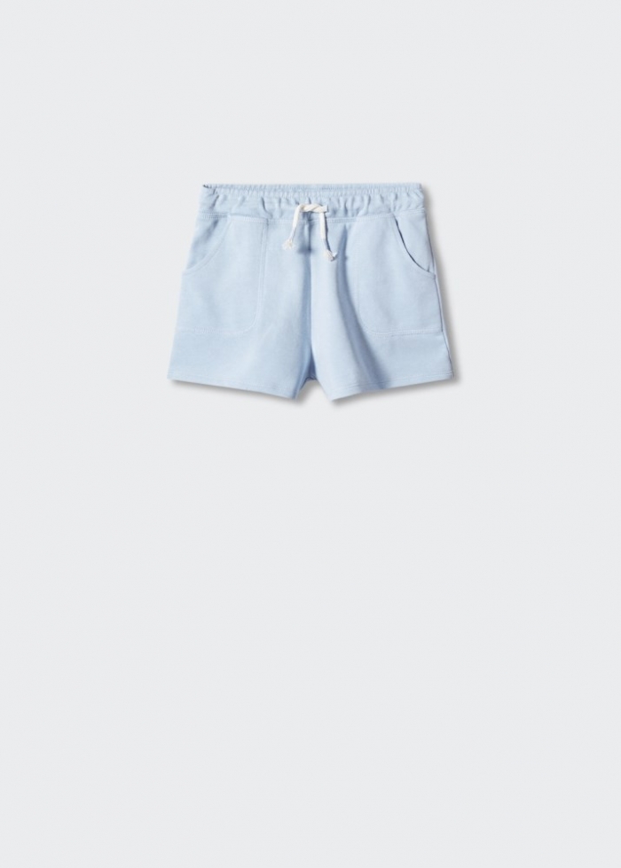 Mango Short jogger algodón - Azul