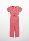 Mango Mono estampado floral - Rojo