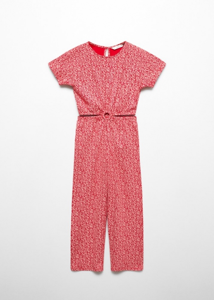 Mango Mono estampado floral - Rojo