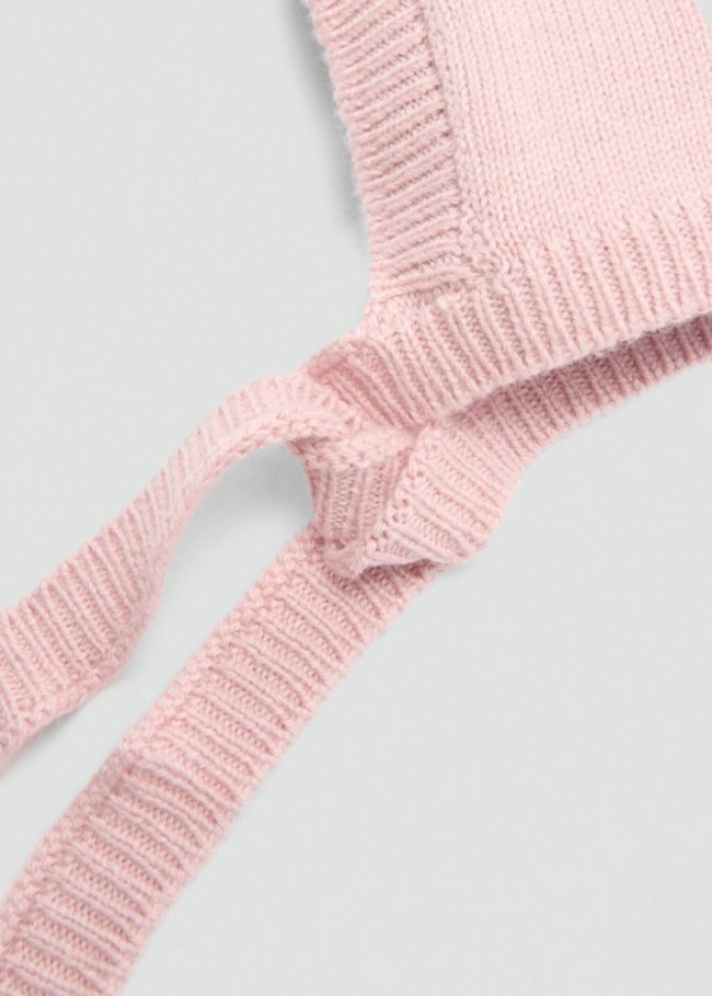 Mango Gorro punto - Rosa