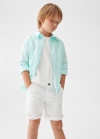 Mango Bermudas algodón - Blanco