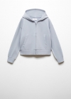 Mango Sudadera estampada capucha - Azul