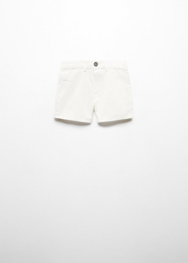 Mango Bermudas slim fit chino algodón - Blanco