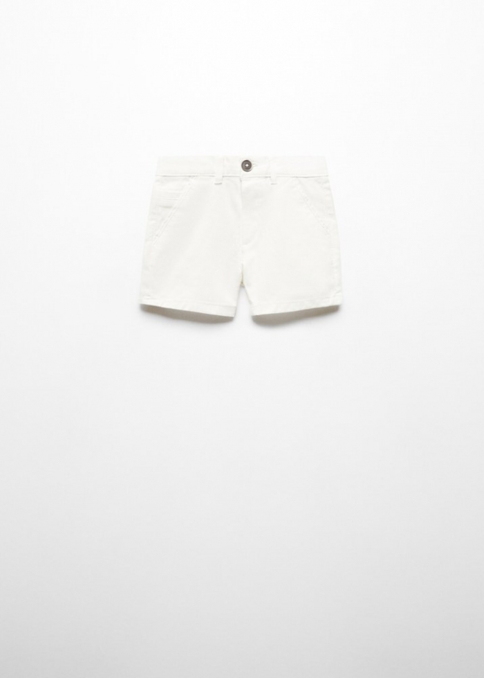 Mango Bermudas slim fit chino algodón - Blanco