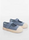 Mango Bailarina deportiva abierta - Azul porcelana