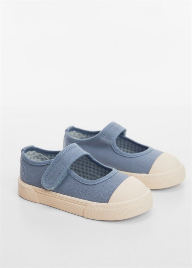 Mango Bailarina deportiva abierta - Azul porcelana