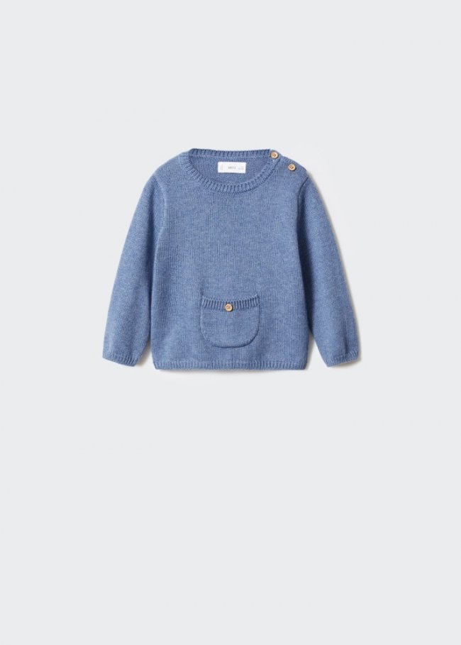 Mango Jersey punto algodón - Azul