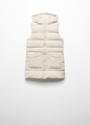 Mango Chaleco acolchado capucha - Beige