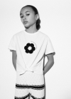 Mango Camiseta aplique flor - Blanco roto