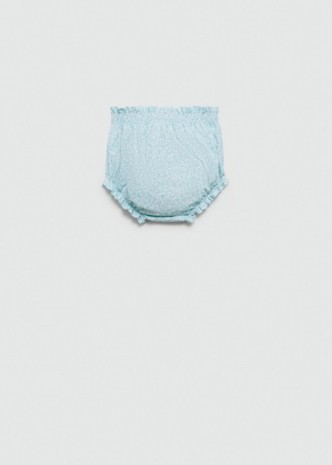 Mango Short estampado floral - Verde agua