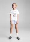 Mango Pijama corto Snoopy - Azul celeste