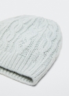 Mango Gorro punto trenzado - Verde agua