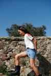 Mango Camiseta estampada estrellas - Blanco roto