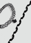 Mango Pack 2 chokers Halloween - Negro