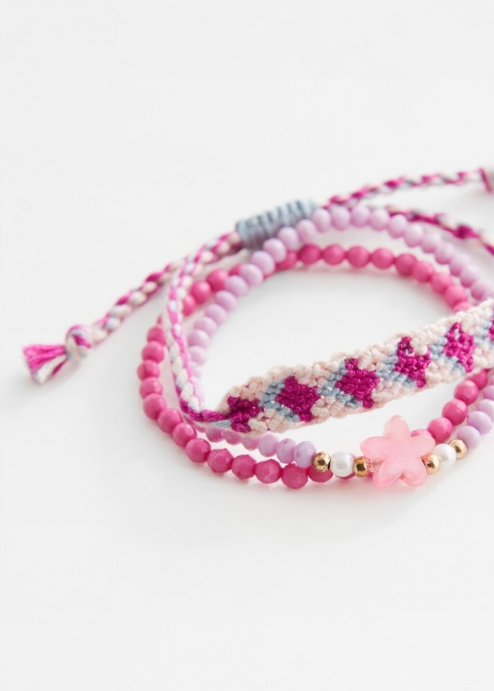 Mango Pack 3 pulseras - Rosa