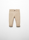 Mango Pantalón chino algodón - Beige