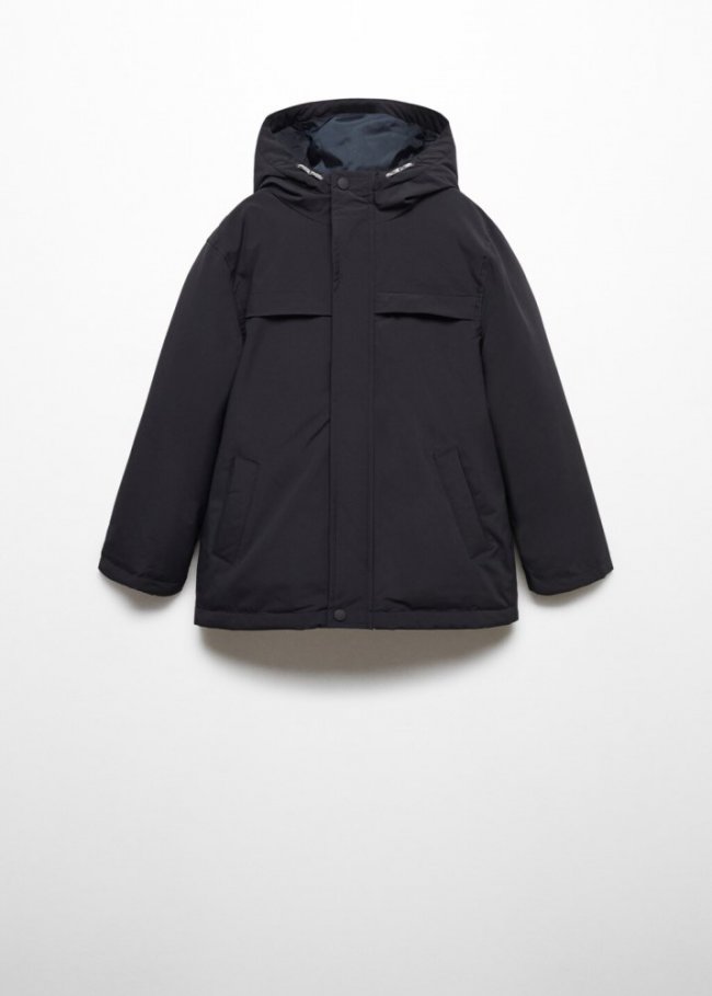 Mango Anorak impermeable acolchado - Negro