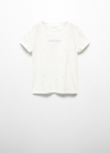 Mango Camiseta logo manga corta - Blanco