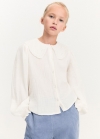 Mango Camisa detalles bordados - Blanco roto