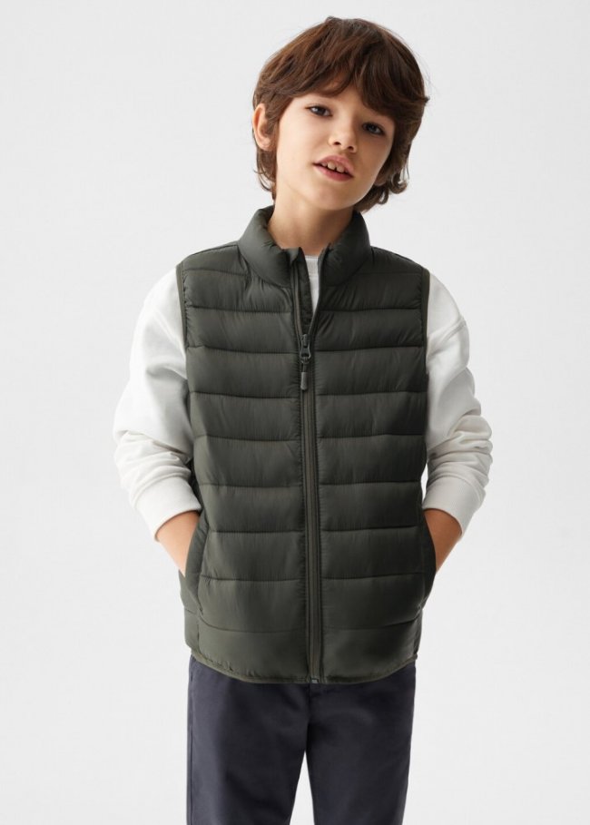 Mango Chaleco acolchado - Khaki