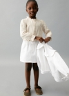 Mango Falda denim paperbag - Blanco