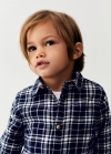 Mango Camisa regular fit cuadros - Azul marino