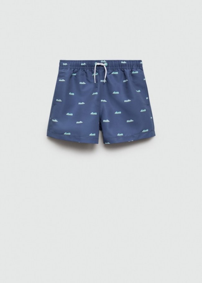 Mango Bañador cordón estampado alpargatas - Azul marino oscuro