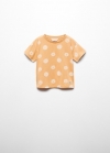 Mango Camiseta estampada león - Ocre