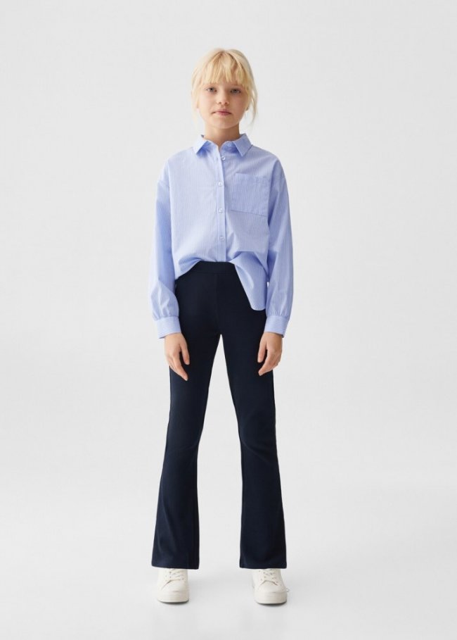 Mango Leggings flare - Azul marino oscuro