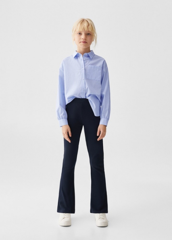 Mango Leggings flare - Azul marino oscuro