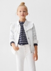 Mango Jeans flare botones - Blanco