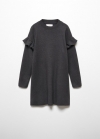 Mango Vestido punto brillante - Gris antracita