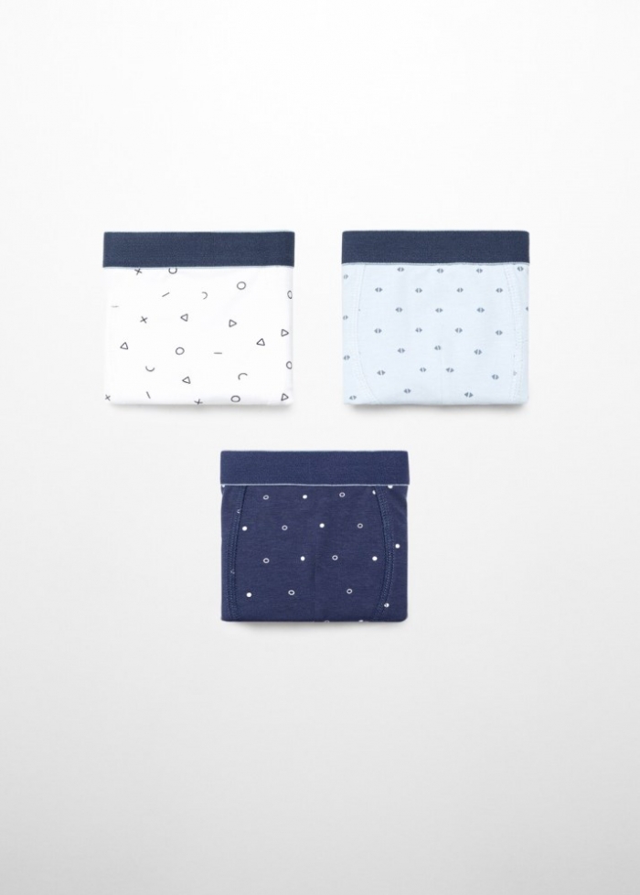 Mango Pack 3 bóxers estampados - Azul celeste