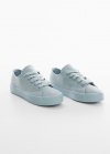 Mango Deportivas algodón cordones - Verde agua
