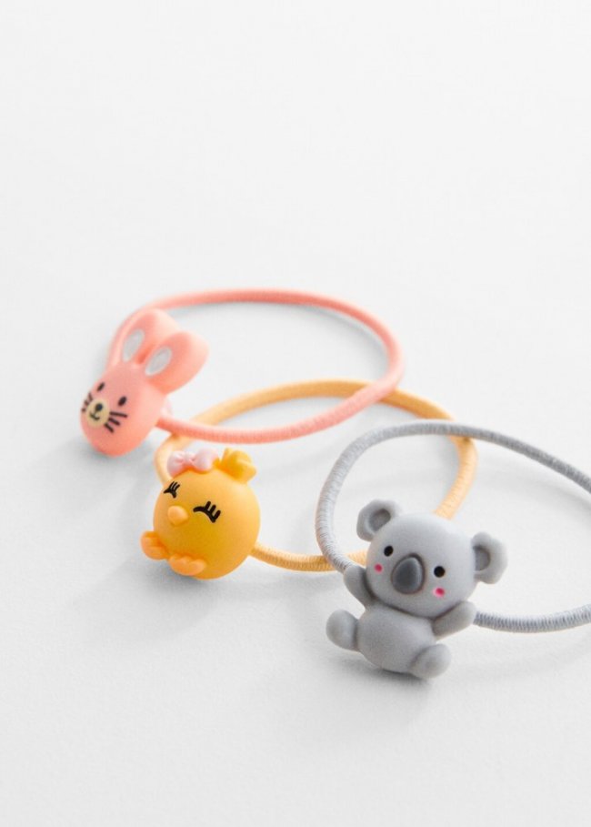 Mango Pack gomas y clips - Gris