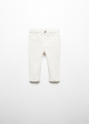 Mango Jeans skinny algodón - Blanco