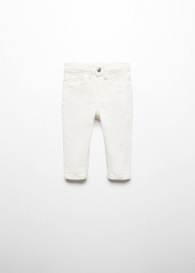 Mango Jeans skinny algodón - Blanco