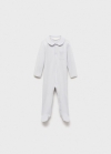 Mango Pijama body algodón - Azul