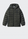 Mango Anorak acolchado capucha - Khaki