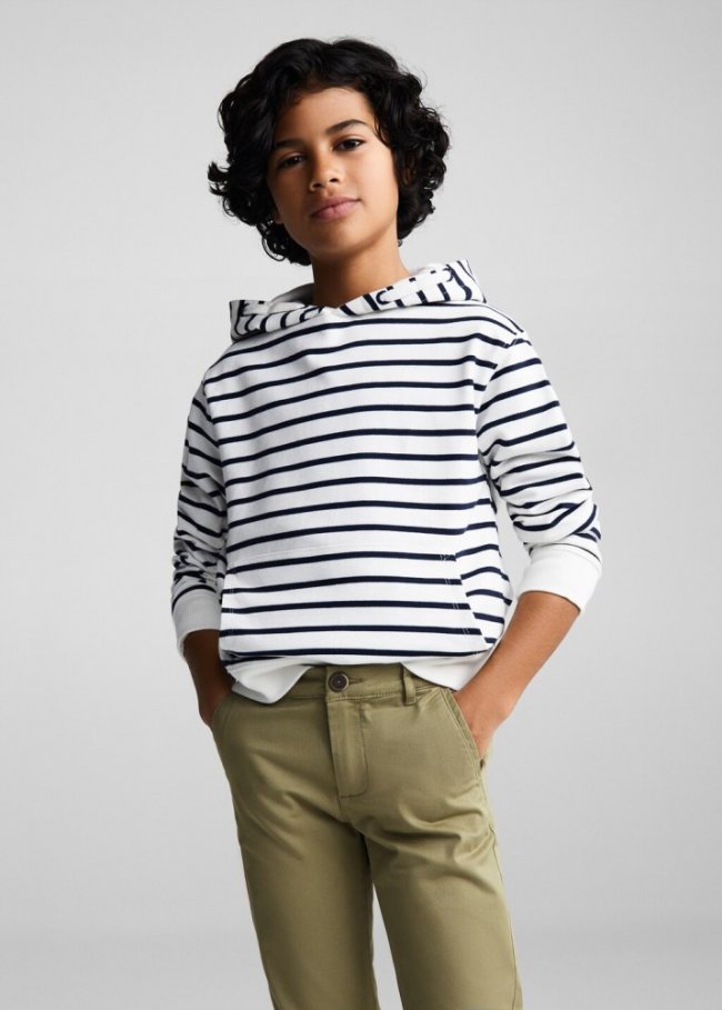 Mango Pantalón chino algodón - Oliva