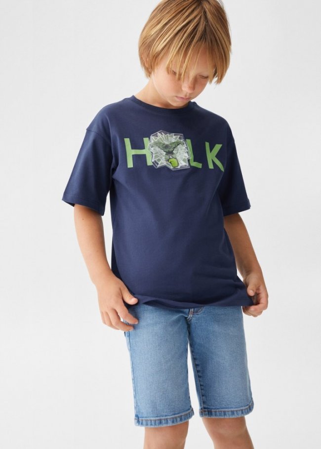 Mango Camiseta interactiva Avengers - Azul marino oscuro