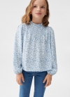 Mango Blusa estampado floral - Azul