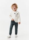 Mango Camiseta manga larga estampada - Blanco roto